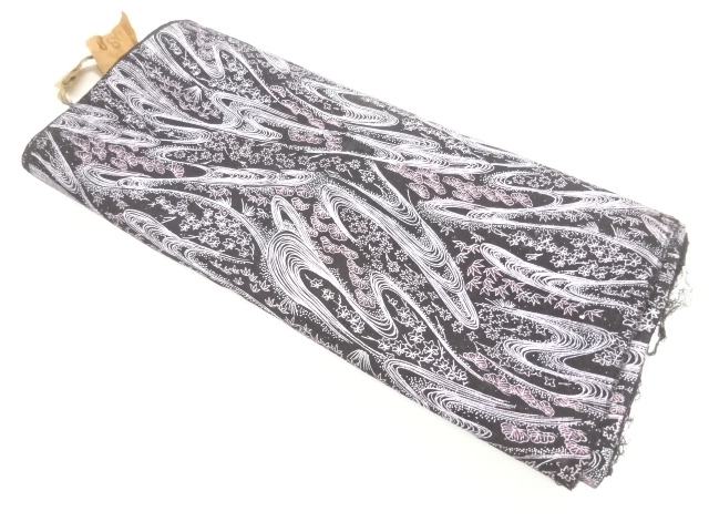 JAPANESE KIMONO / ANTIQUE ARAIHARI  FOR KIMONO / SILK / PINE